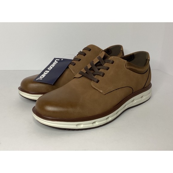 Lands End Men's Sport Oxford Loafer Lace Up Size 9 Brown NEW - Picture 2 of 7